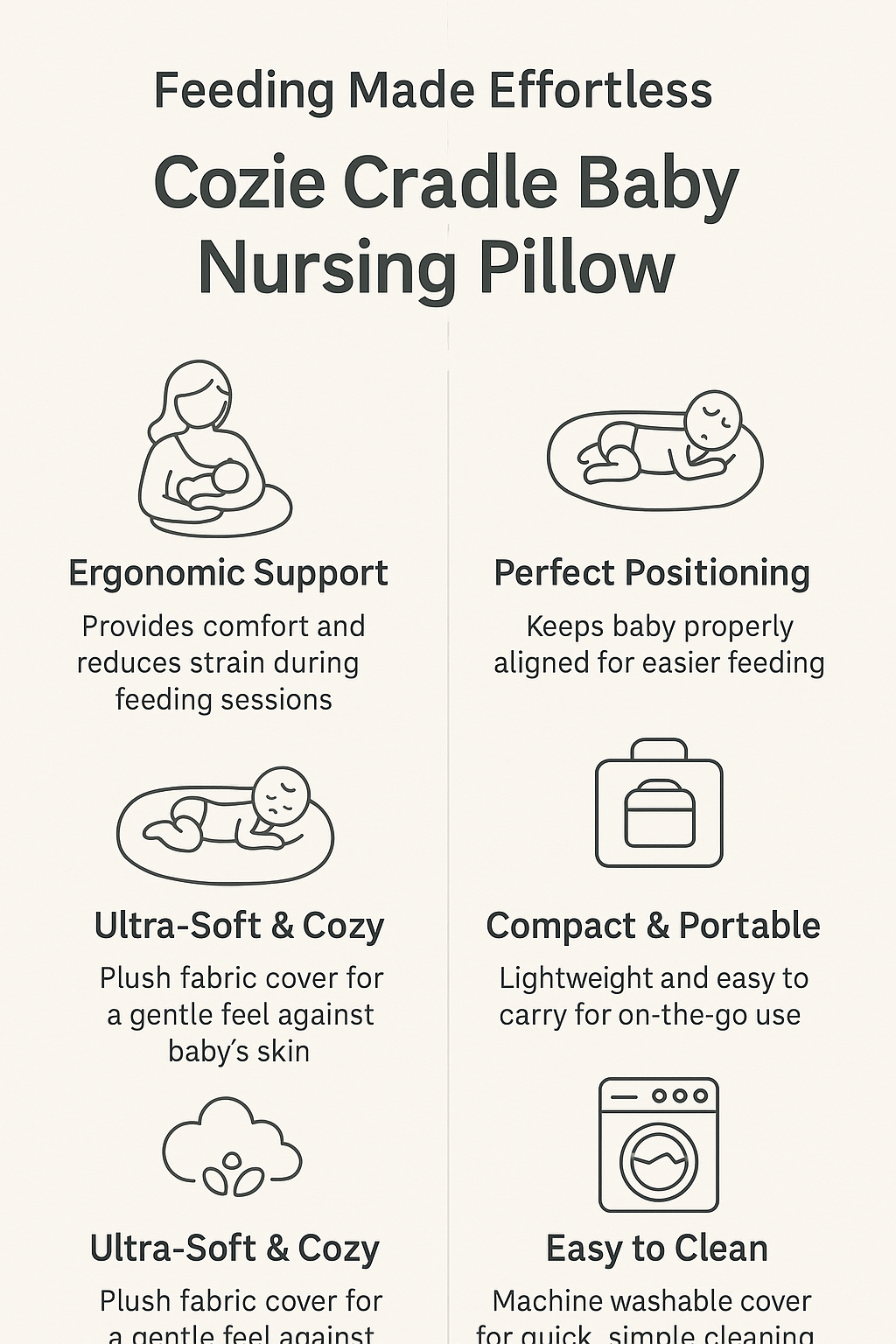 👩🍼 Embrace Every Feed with Comfort: Cozie Cradle Baby Nursing Pillow by Kuddle Kart
