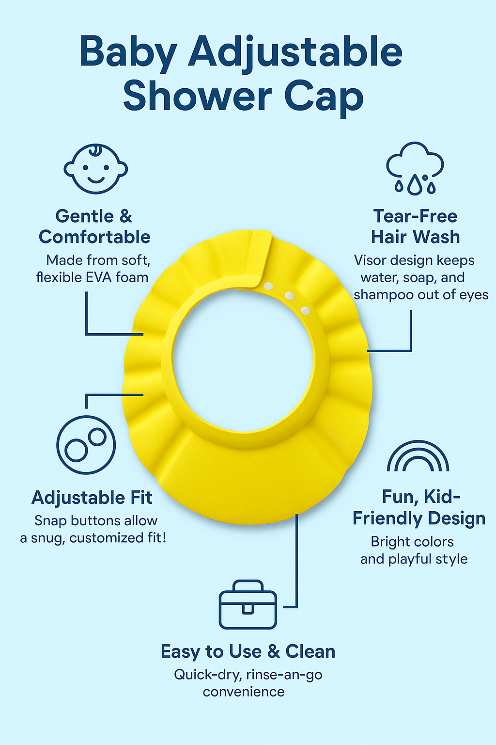 🛁 Bath Time, But Better — Meet the Baby Adjustable Shower Cap That Parents Are Raving About!