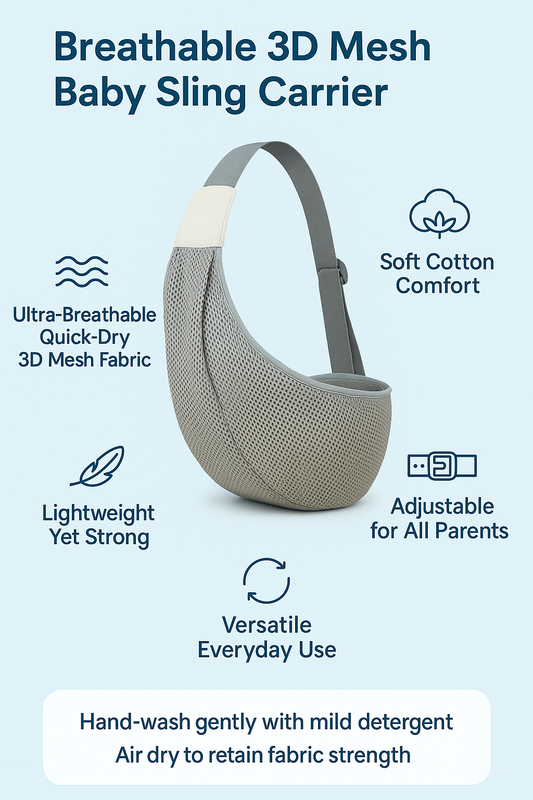 💨 A Breath of Fresh Air for Modern Parents: The Breathable 3D Mesh Baby Sling Carrier